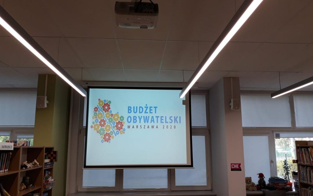 sprzęt multimedialny zakupiony w ramach budżetu obywatelskiego 2020 - biblioteka dla dzieci nr 15