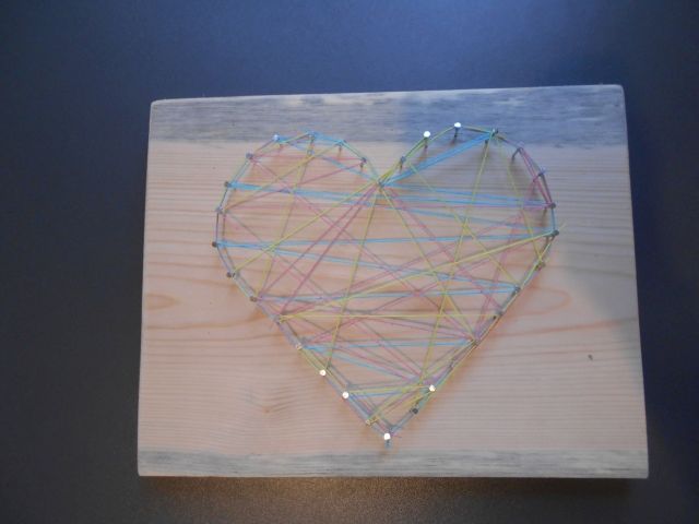 Praca wykonana podczas warsztatów String Art