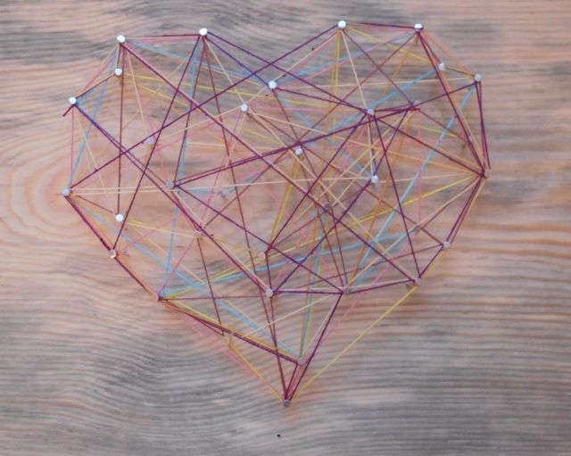 Praca wykonana podczas warsztatów String Art