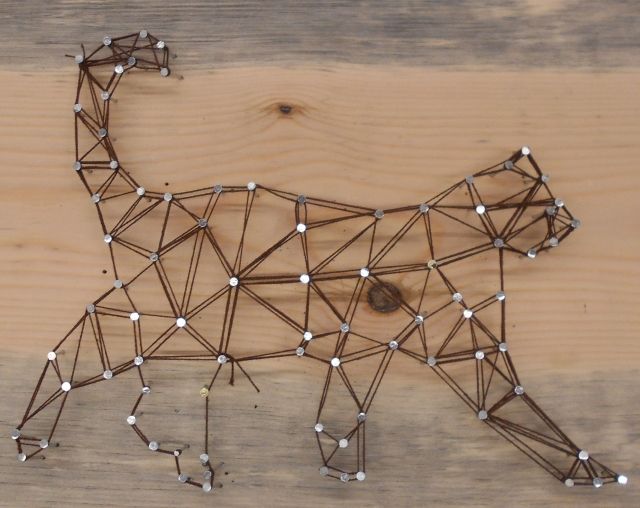 Praca wykonana podczas warsztatów String Art