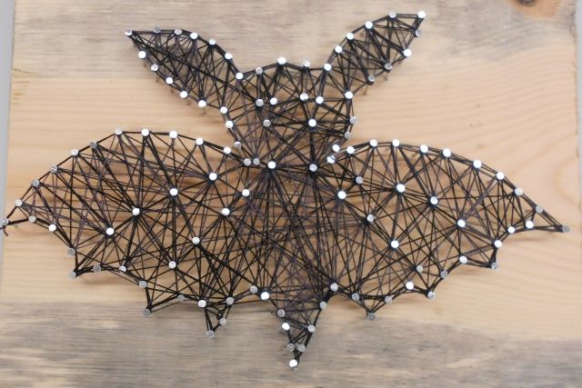 Praca wykonana podczas warsztatów String Art