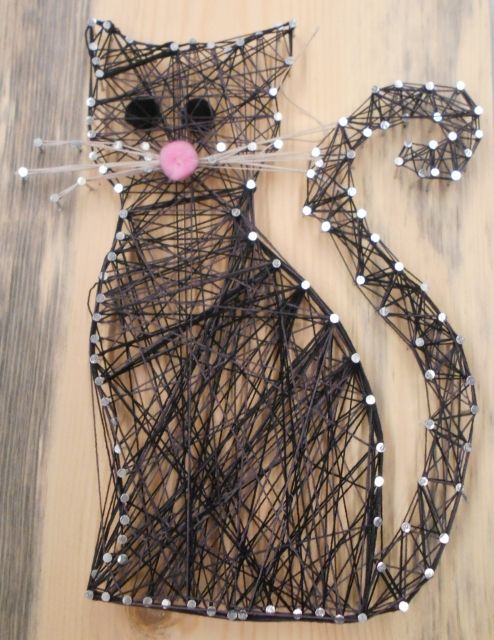 Praca wykonana podczas warsztatów String Art