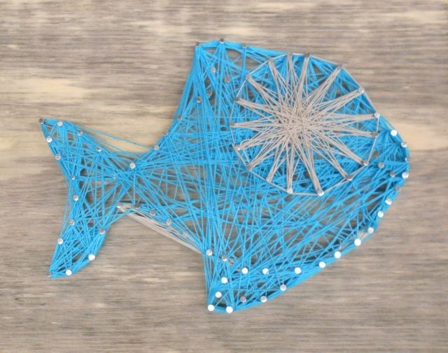 Praca wykonana podczas warsztatów String Art