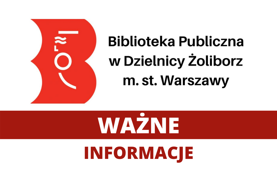 grafika informująca o ważnych komunikatach biblioteki