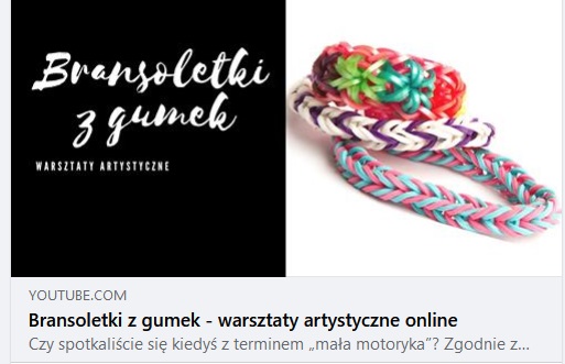 Kadr z filmu instruktarzowego bransoletki z gumek..
