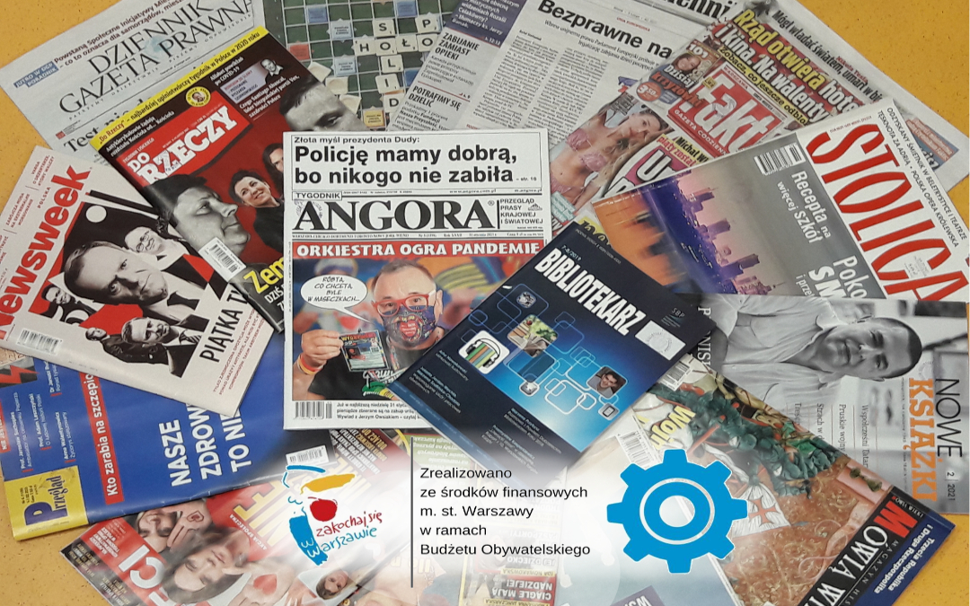 Rozłożone w wachlarz wybrane tytuły prasy