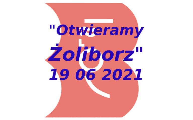 logo imprezy otwieramy żoliborz 2021