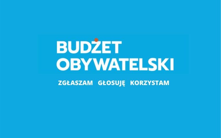 Logo Budżetu Obywatwlskiego 2022. Napis: Budżet Obywatwlski. Zgłaszam, głosuję, korzystam.