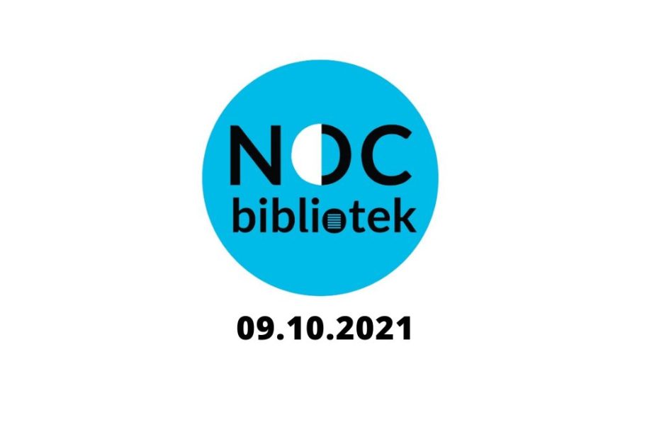Logo akcji Nocy Bibliotek wraz z datą 09.10.2021 r.