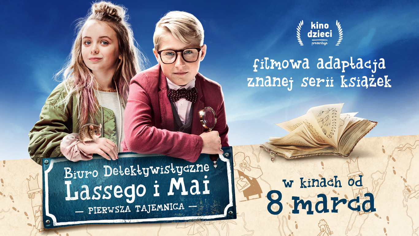 Plakat reklamujący film "Biuro detektywistyczne Lassego i Mai. Pierwsza tajemnica."