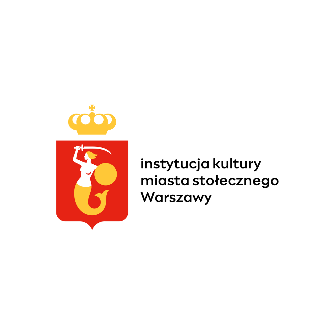 logo urzędu miasta stołecznego warszawy, widoczne napisy instytucja kultury miasta stołecznego Warszawy