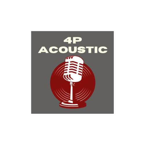 logo Studio & Dom produkcji Audio 4P.Acoustic, widoczne napisy: 4P Acoustic