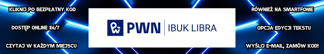 na czarno-granatowym tle logo ibuk libra