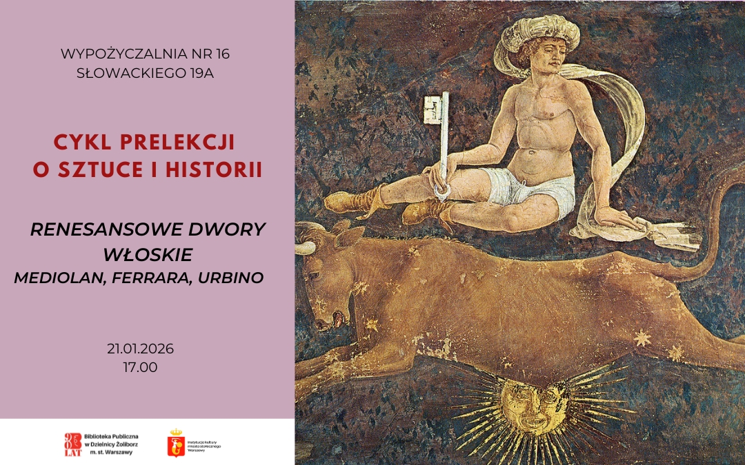 grafika przedstawiająca fragment malowidła z renesansowego dworu włoskiego