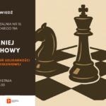 plakat reklamujący międzypokoleniowy turniej szachowy
