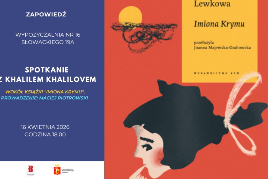 plakat reklamujący spotkanie wokół książki "Imiona Krymu"