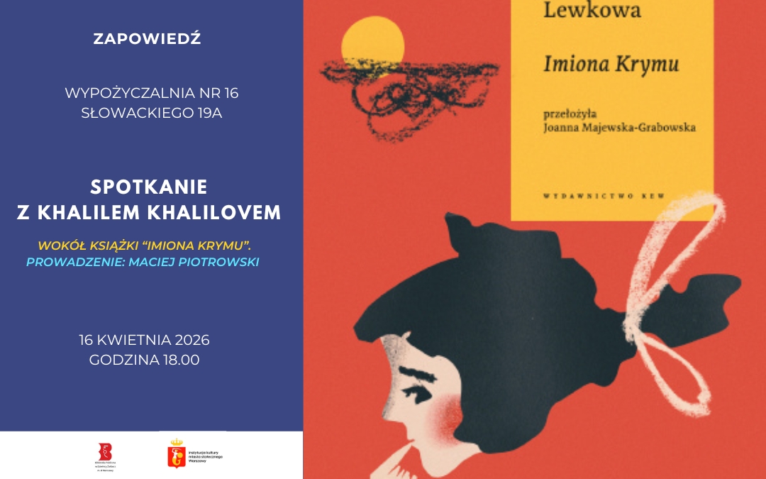 plakat reklamujący spotkanie wokół książki "Imiona Krymu"