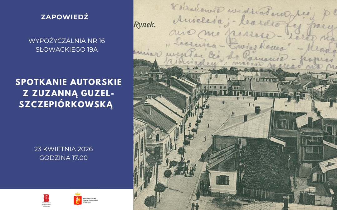 plakat reklamujący spotkanie wokół książki monograficznej