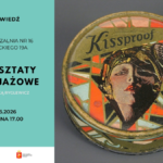 grafika reklamująca warsztaty makijażowe; na zdjęciu kolorowe opakowanie kosmetyku dla kobiet