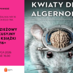 grafika wyróżniająca przedstawiająca okładkę książki "Kwiaty dla Algernona" Daniela Keysa