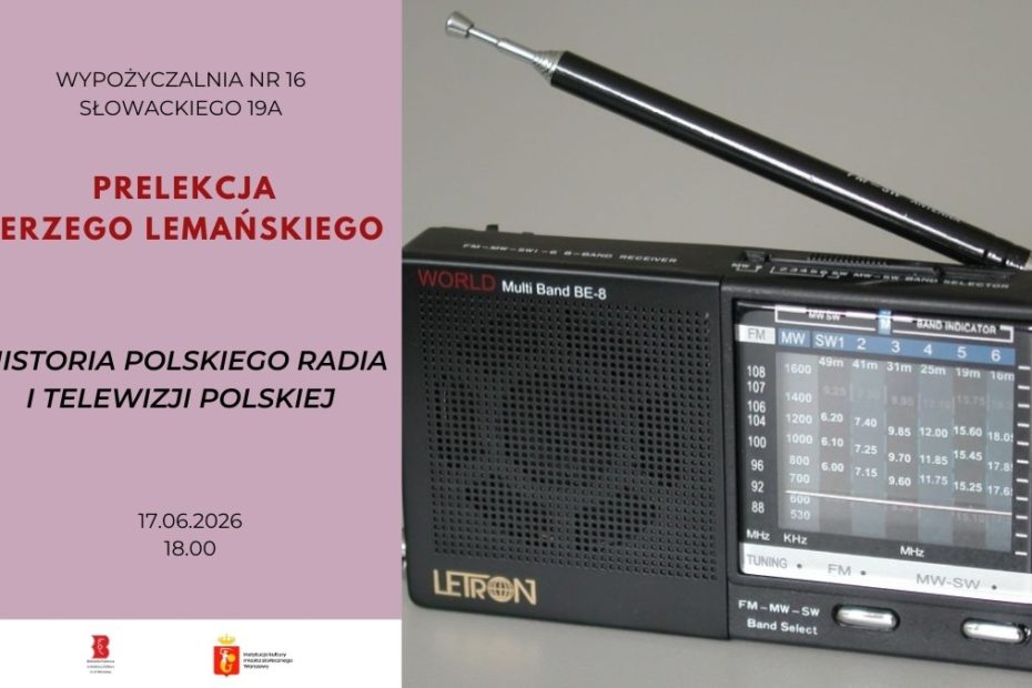 grafika promująca spotkanie z Jerzym Lemańskim