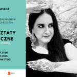 grafika promująca warsztaty tanprzedstawia portret prowadzącej tancerki