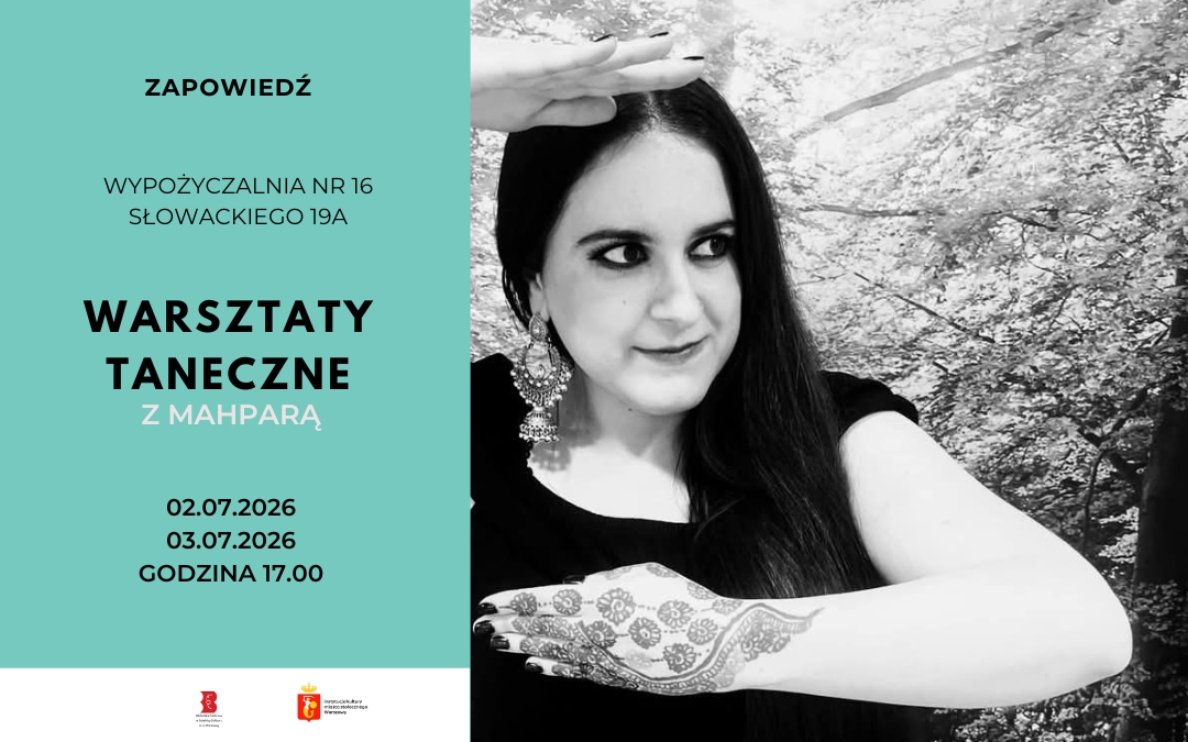 grafika promująca warsztaty tanprzedstawia portret prowadzącej tancerki