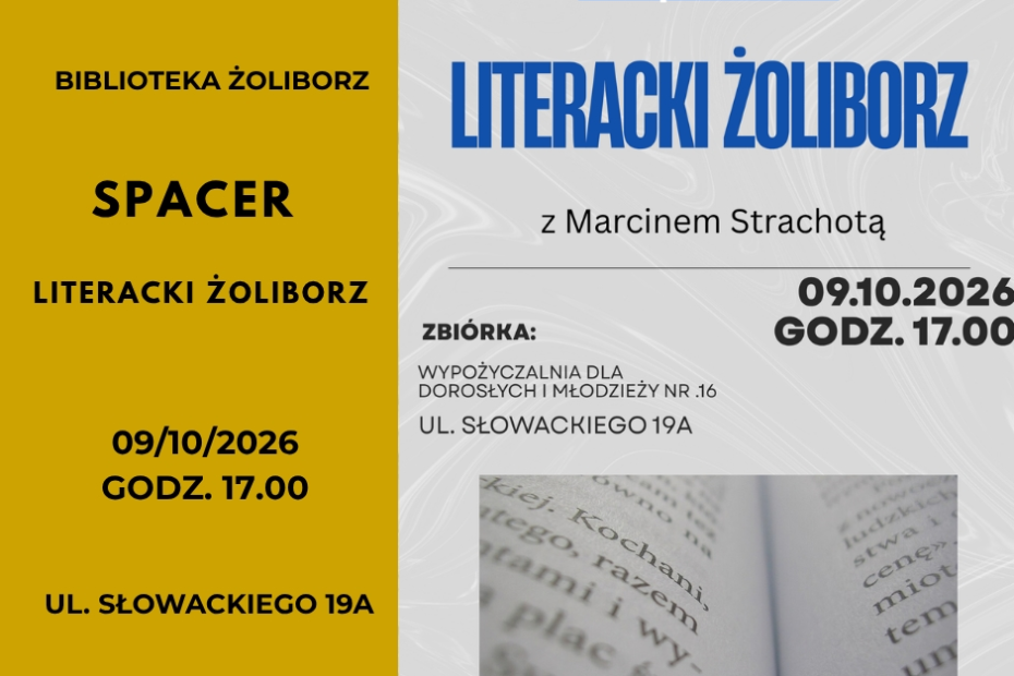 literacki żoliborz, spacer z marcinem strachotą