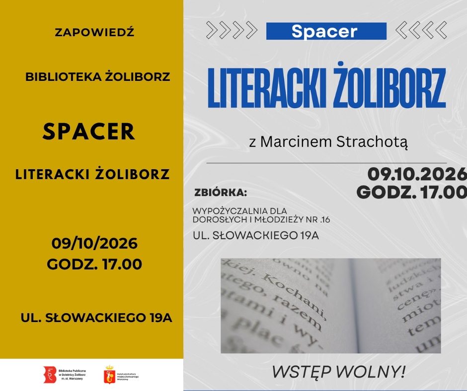 literacki żoliborz, spacer z marcinem strachotą
