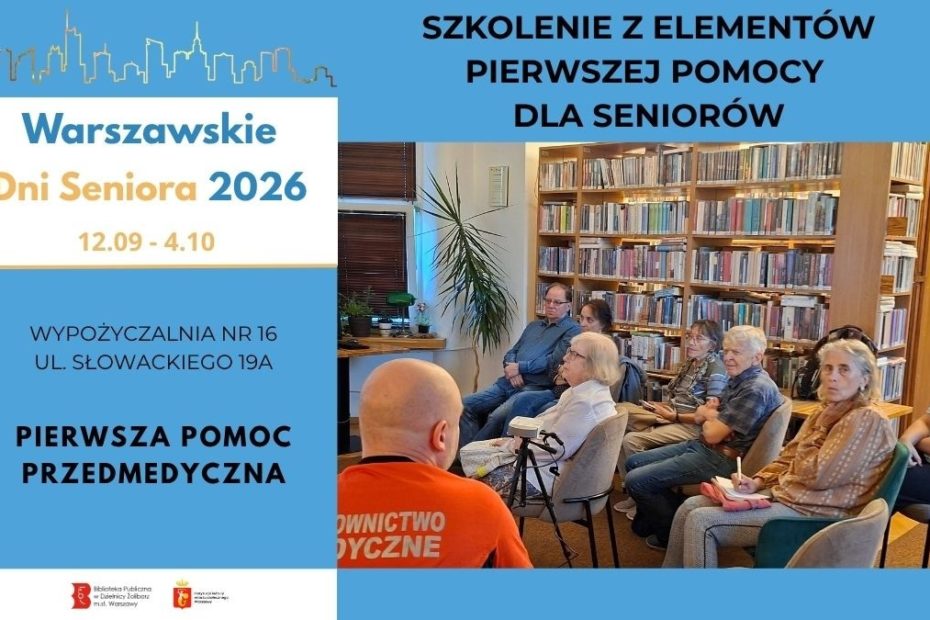 seniorzy na szkoleniu z pierwszej pomocy, ratownik medyczny