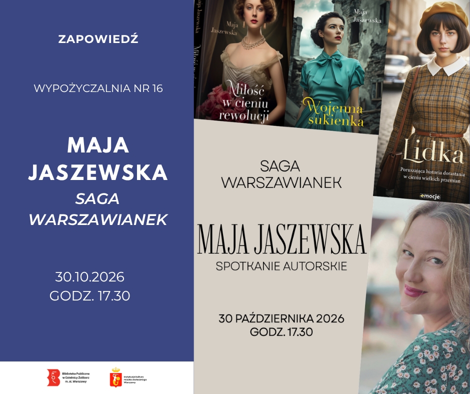 spotkanie z mają jaszewską, okładki jej książki, 30 pazdziernika