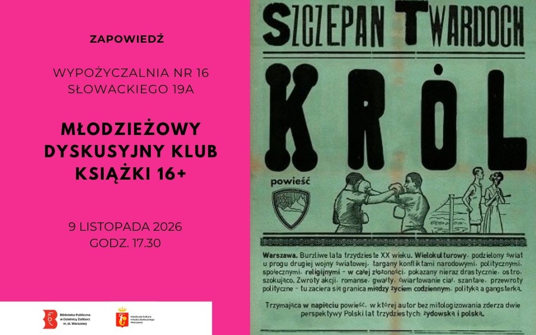 grafika wyróżniająca przedstawiająca okładkę książki Szczepana Twardocha pt "Król"