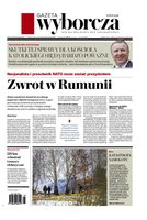 okłada najnowszego numeru Gazeta Wyborcza - Warszawa